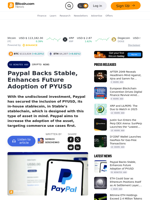 Paypal Backs Stable, Enhances Future Adoption of PYUSD – Crypto News Bitcoin News