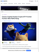 PEPE Joins the ETF Queue as Canary Capital Submits S-1 to SEC