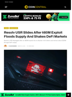 Resolv USR Slides After $80M Exploit Floods Supply And Shakes DeFi Markets