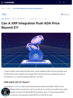 Can A XRP Integration Push ADA Price Beyond $1?