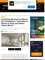 A Defining Moment For Bitcoin Art At Sotheby’s: Tad Smith On Bitcoin Culture And Robert Alice’s Block 1