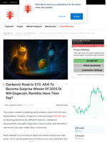 Cardano's Road to $10: ADA To Become Surprise Winner Of 2025 Or Will Dogecoin, Remittix Have Their Say? - NullTX