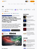 XRP Buy Signal? Data Suggests Potential Rebound as Extreme FUD Meets FOMO Signals – Markets and Prices Bitcoin News