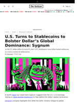 U.S. Turns to Stablecoins to Bolster Dollar’s Global Dominance: Sygnum - 