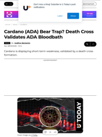 Cardano (ADA) Bear Trap? Death Cross Validates ADA Bloodbath - U.Today