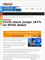Circle stock jumps 167% on NYSE debut - The Crypto News Wire