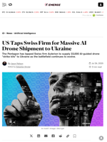 US Taps Swiss Firm for Massive AI Drone Shipment to Ukraine - Decrypt
