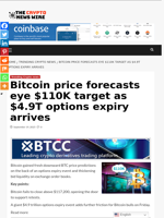 Bitcoin price forecasts eye $110K target as $4.9T options expiry arrives - The Crypto News Wire