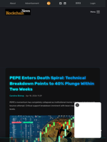 PEPE Enters Death Spiral: Technical Breakdown Points to 40% Plunge Within Two Weeks - Blockchain.News