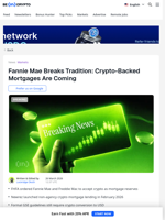 Fannie Mae Opens Door to Crypto Mortgages