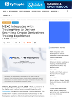 MEXC Integrates with TradingView to Deliver Seamless Crypto Derivatives Trading Experience
