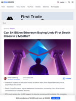 Ethereum Faces Death Cross After 9 Months Despite $4 Billion Buy
