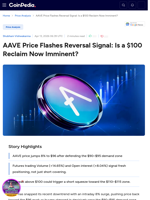 AAVE Price Flashes Reversal Signal: Is a $100 Reclaim Now Imminent?