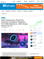 DeFi Supremacy Presents itself As Coldware Prepares For RWA Breakout, ADA Drops Below $0.70