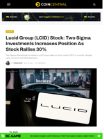 Lucid Group (LCID) Stock: Two Sigma Investments Increases Position As Stock Rallies 30% - CoinCentral