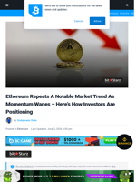 Ethereum Repeats A Notable Market Trend As Momentum Wanes - Here’s How Investors Are Positioning | Bitcoinist.com