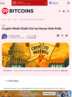 Crypto Week Vote Fails in House After GOP Split