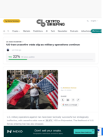 US-Iran ceasefire odds slip as military operations continue