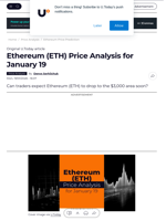 Ethereum (ETH) Price Analysis for January 19 - U.Today