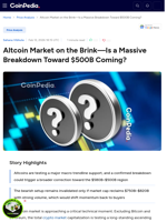 Altcoin Market on the Brink—Is a Massive Breakdown Toward $500B Coming?