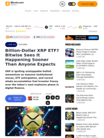 Billion-Dollar XRP ETF? Bitwise Sees It Happening Sooner Than Anyone Expects – Featured Bitcoin News
