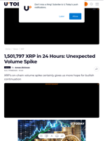 1,501,797 XRP in 24 Hours: Unexpected Volume Spike - U.Today