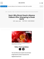 Here’s Why Bitcoin Faced a Massive Pullback After Attempting to Break $107K