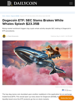 Dogecoin ETF: SEC Slams Brakes While Whales Splash $23.35B - DailyCoin