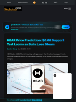 HBAR Price Prediction: $0.08 Support Test Looms as Bulls Lose Steam - Blockchain.News