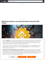 BNB News: Binance Coin Eyes Breakout Toward $1,200 Target - Brave New Coin