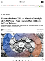 Plasma Debuts XPL at Massive Multiple of ICO Price—And Hands Out Millions in Free Tokens - Decrypt