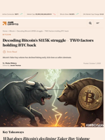 Bitcoin taker buy volume drops to 2024 lows as sellers dominate