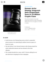 Korean Actor Hwang Jung-eum Gets Suspended Term In $3 Million Crypto Case - Decrypt