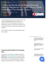 Trump Demands Susan Rice's Removal, Macron Responds On Leaked Texts, Tariffs And More: This Week In Politics - General Motors (NYSE:GM) - Benzinga