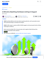 2 Altcoins to Watch for Coinbase Listing This August