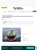 LNG flow halt in Strait of Hormuz impacts crude oil markets amid US-Israel-Iran tensions