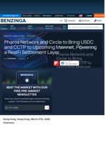 Pharos Network and Circle to Bring USDC and CCTP to Upcoming Mainnet, Powering a RealFi Settlement Layer 