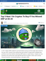 Top 5 Next 10x Cryptos To Buy If You Missed XRP at $0.30 - TheNewsCrypto