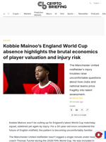 Kobbie Mainoo's England World Cup absence highlights the brutal economics of player valuation and injury risk