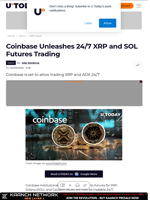 Coinbase Unleashes 24/7 XRP and SOL Futures Trading