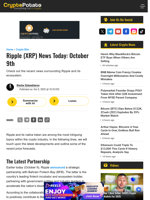 Ripple (XRP) News Today: October 9th