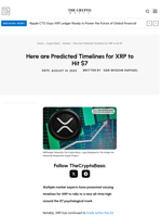 Here are Predicted Timelines for XRP to Hit $7