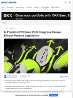 BTC Price Prediction If Congress Passes US Bitcoin Reserve Law
