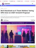 WLFI Faces Backlash Over 59% Team Wallet Vote