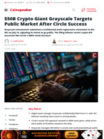 $50B Crypto Giant Grayscale Targets Public Market After Circle Success - Coinspeaker