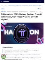 Pi Hackathon 2025 Midway Review: From AI to Rewards, Can These Projects Drive Pi Higher?