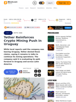 Tether Reinforces Crypto Mining Push in Uruguay – Crypto News Bitcoin News