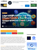 7 Best Crypto Coins: The Best Crypto Presale to Buy Where Diamond Hands Chase 7,000% ROI | Live Bitcoin News