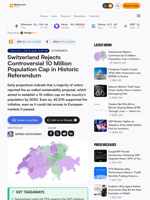 Switzerland Rejects Controversial 10 Million Population Cap in Historic Referendum