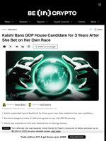 Kalshi Bans GOP House Candidate for 3 Years After She Bet on Her Own Race